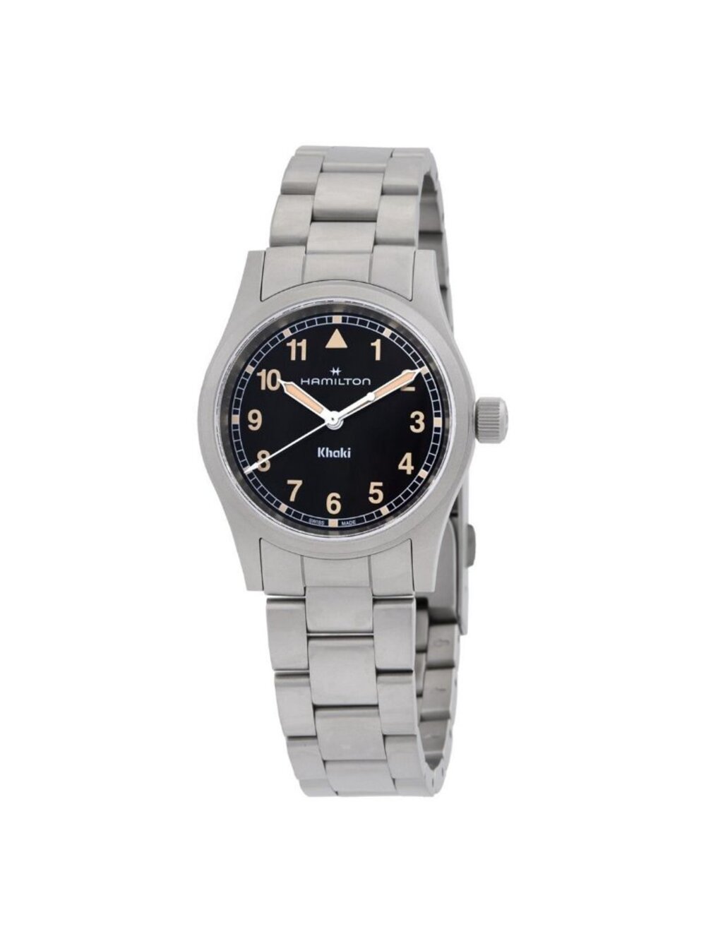 NWT Hamilton Khaki Field Quartz Black Dial Ladies Watch